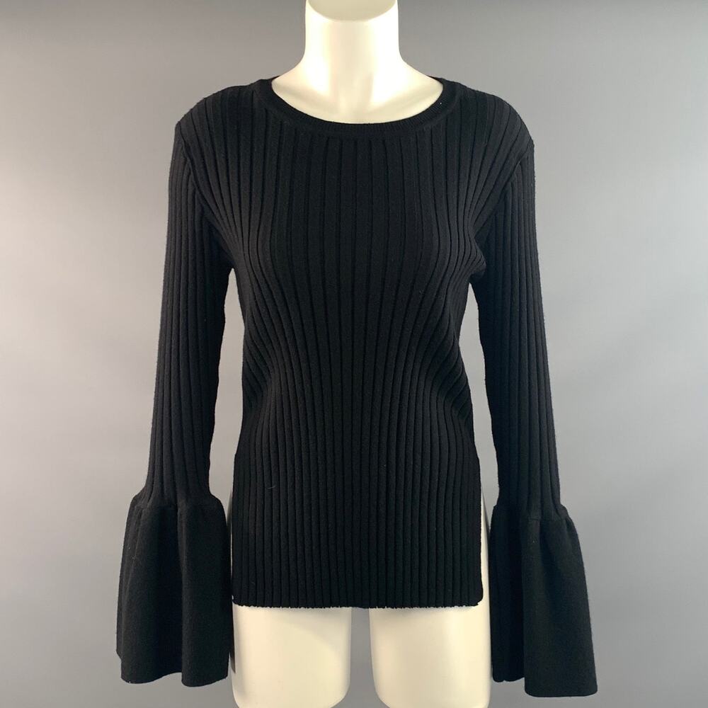 FARROW Size M Black Polyester Blend Bell Sleeves Pullover Womens